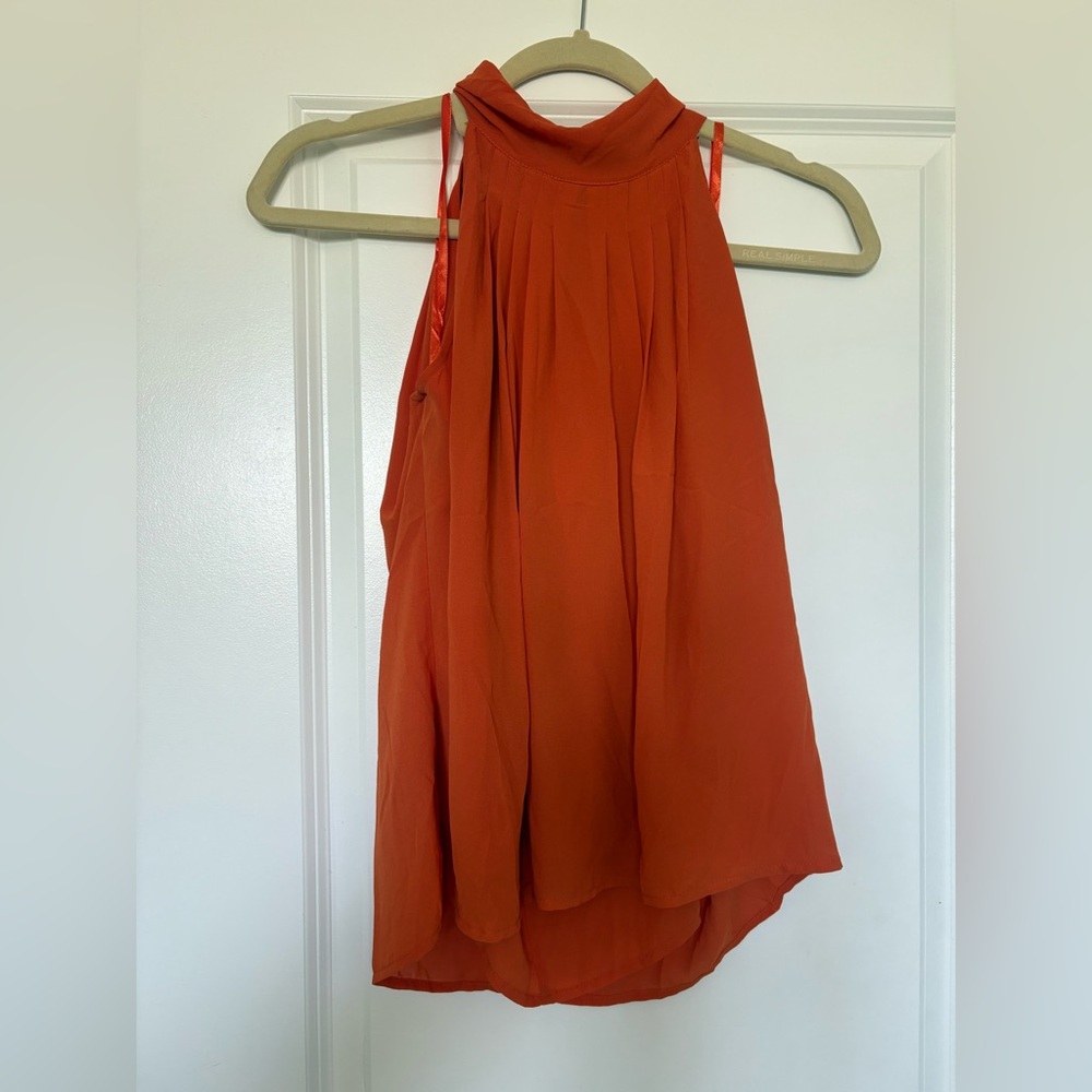 High Neck Orange top